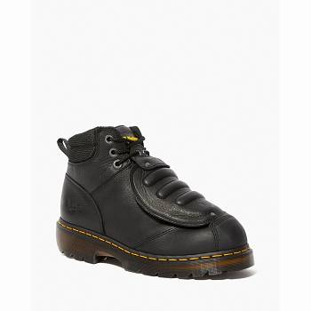 Dr Martens Ironbridge Grizzly Kožené Met Guard - Cierne Pracovne Cizmy Panske, DR0131